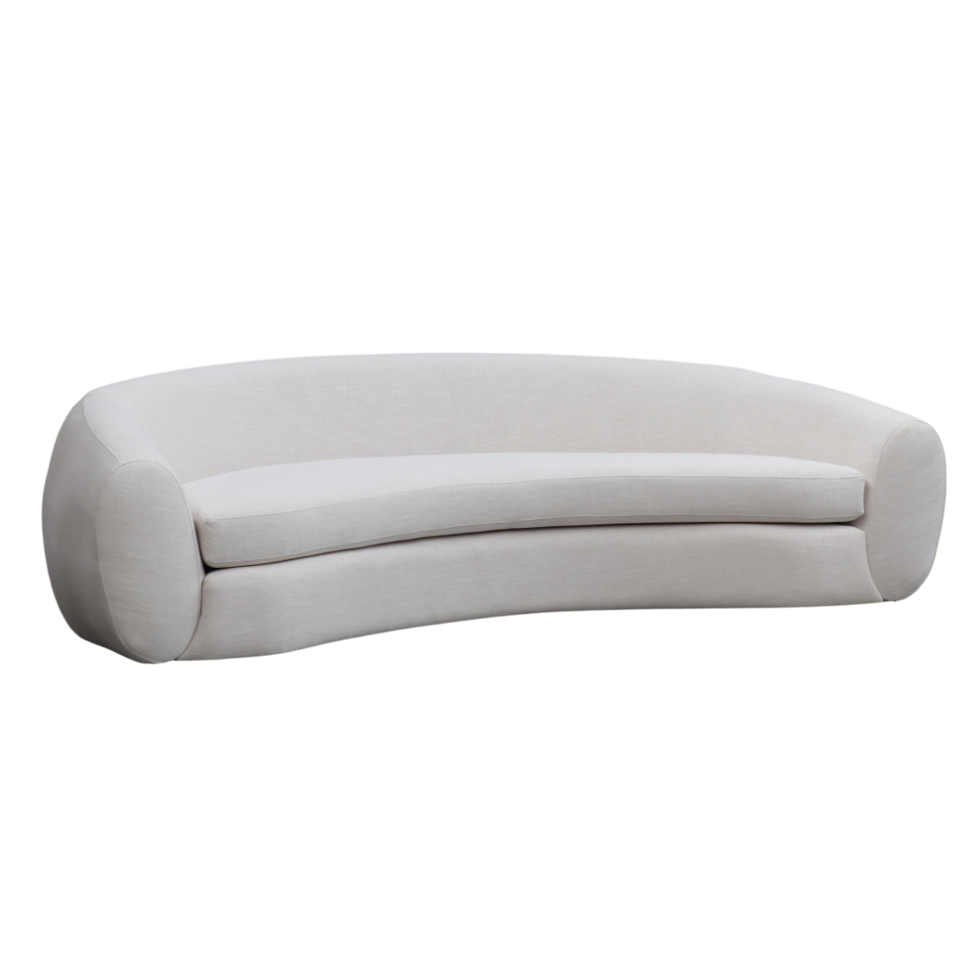 Gwen Sofa - Linen Blend side view – Home Lab NZ