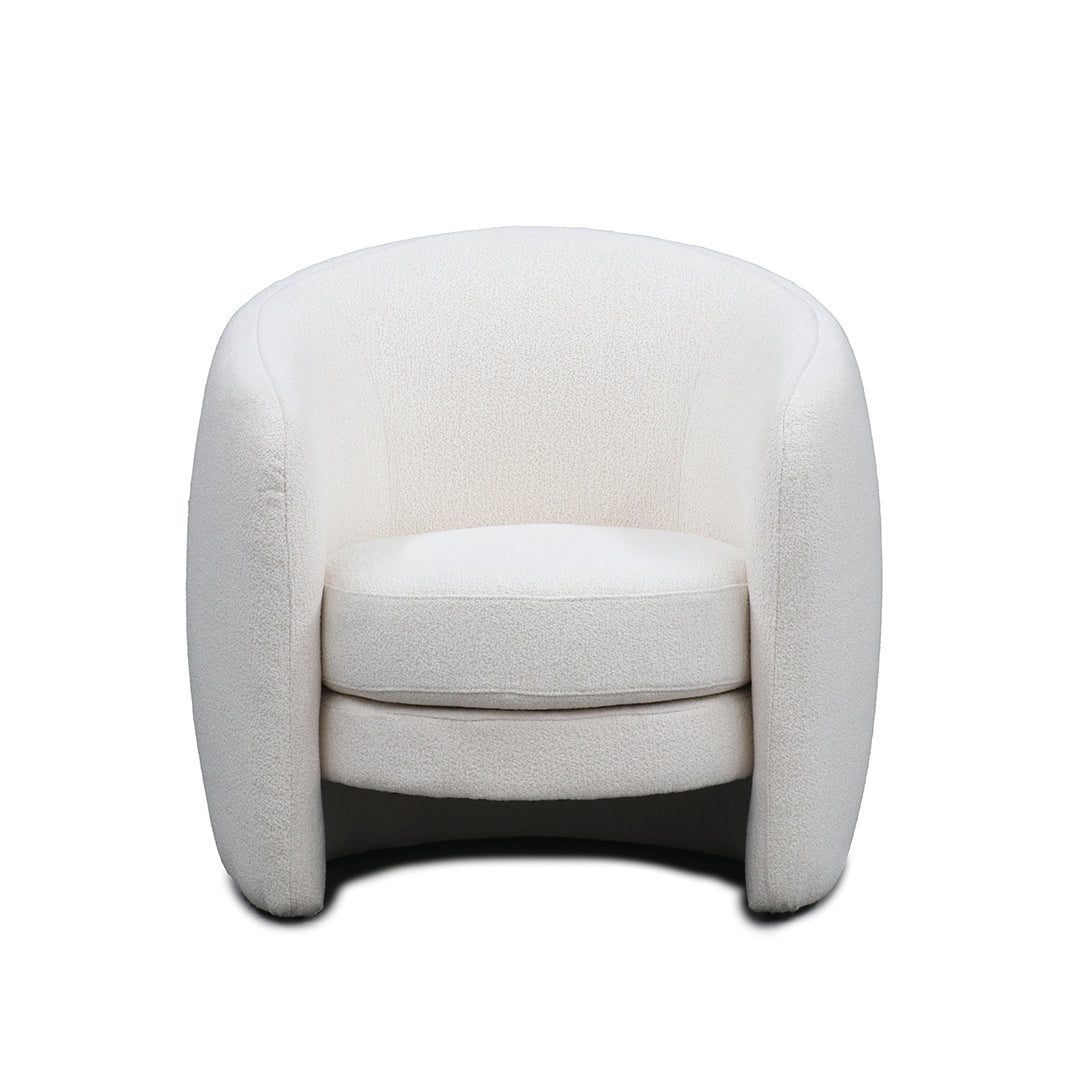 Boucle Wrap Chair lifestyle shot – Home Lab NZ