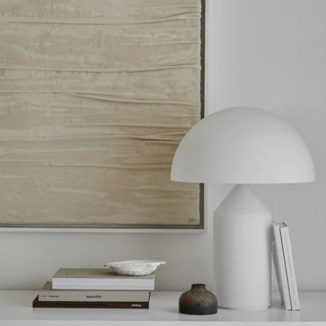 Dome Table Lamp in White – Home Lab NZ