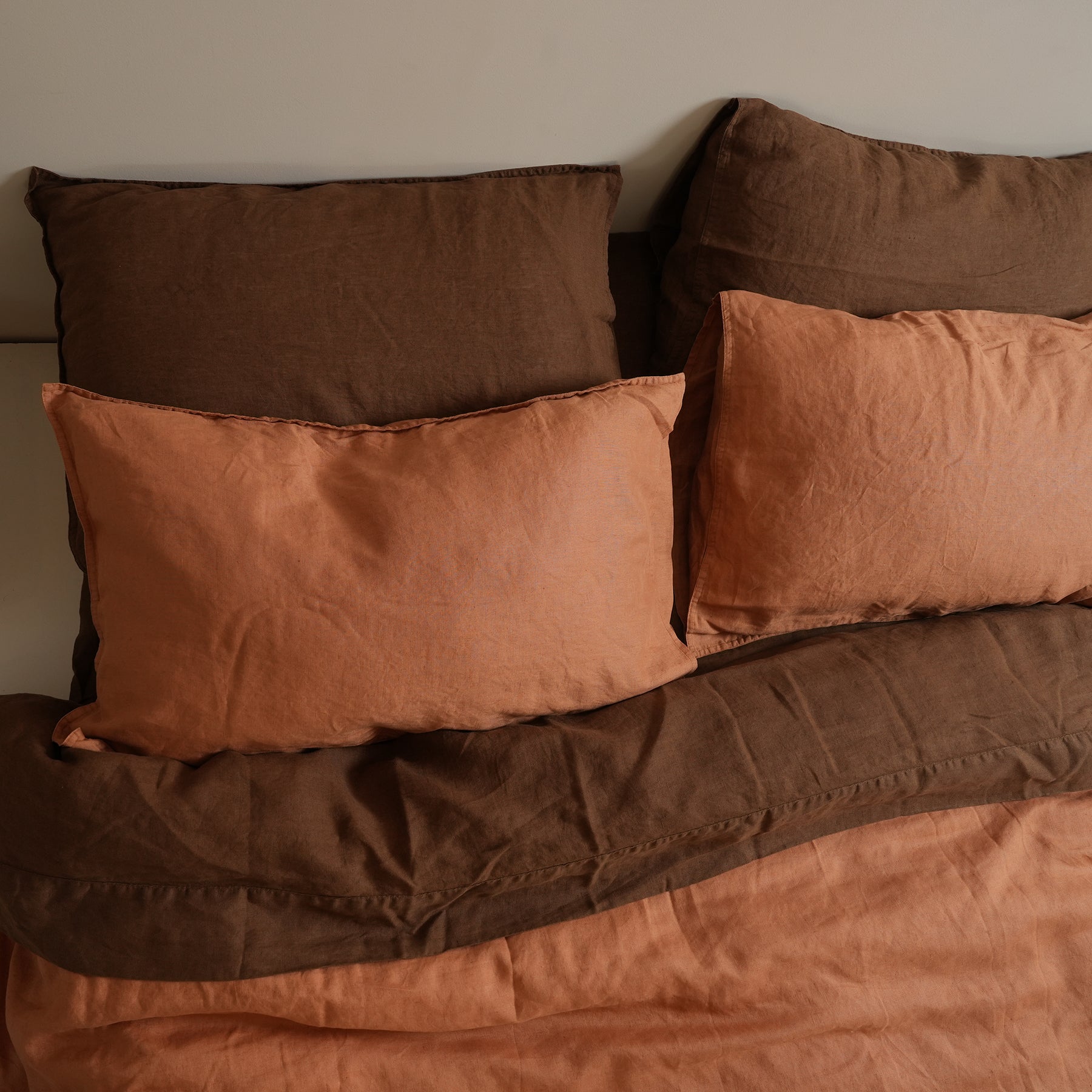 French Flax Linen Duvet Cover Set in Hazelnut – Home Lab NZ