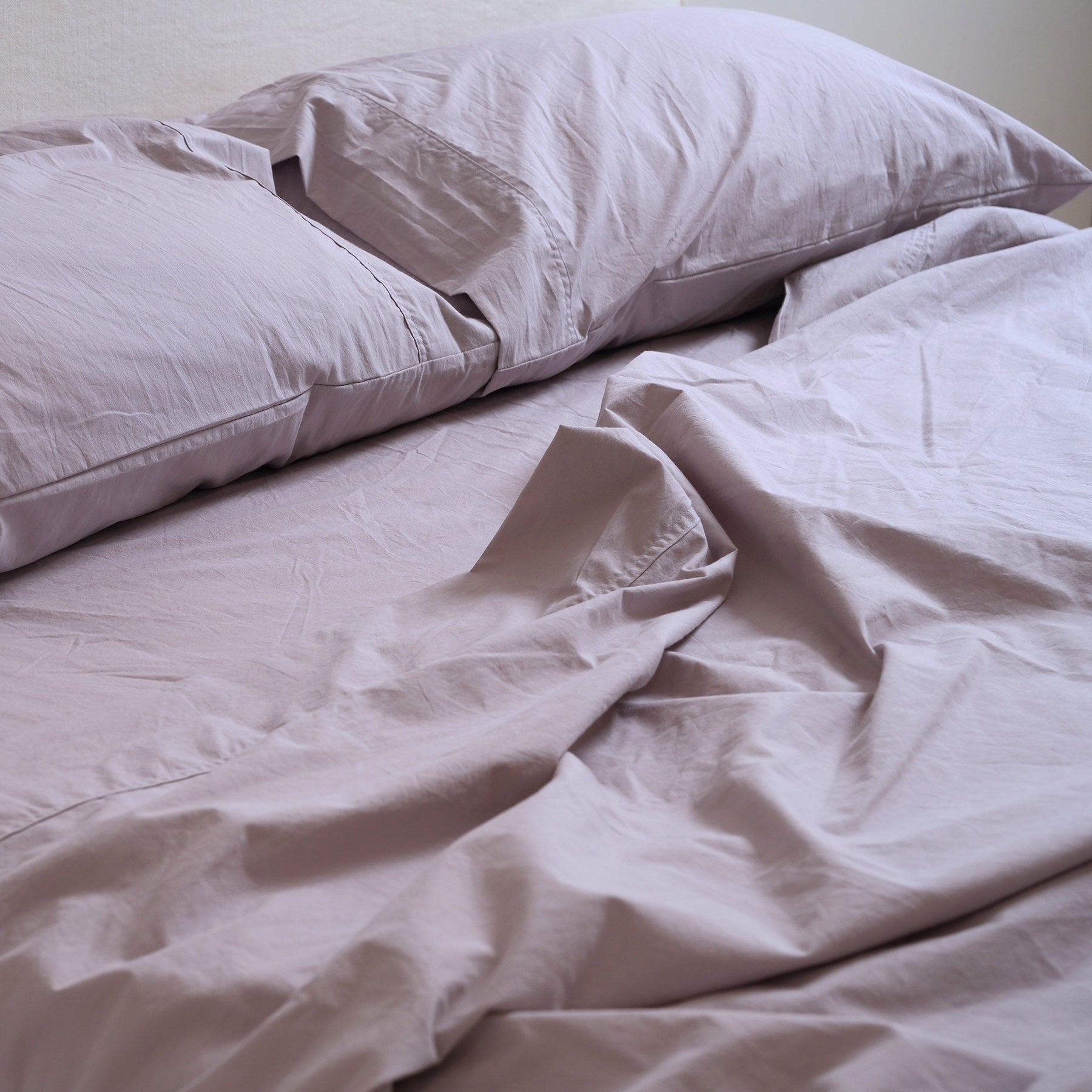 Stonewashed Cotton Sheet Set in Lavender – Home Lab NZ