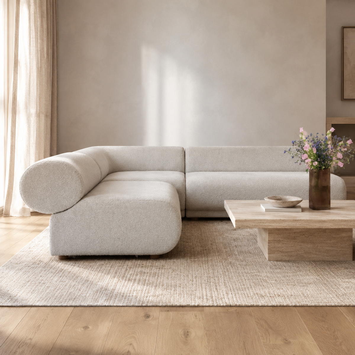 Rollas Sofa - Corner styled in a Home Lab interior — option A
