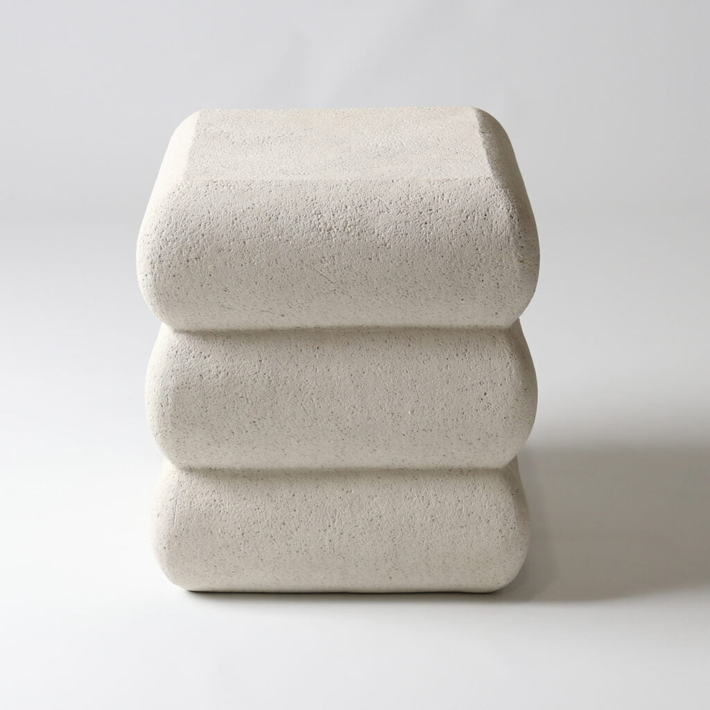 Fibreglass Stack Stool - Off White