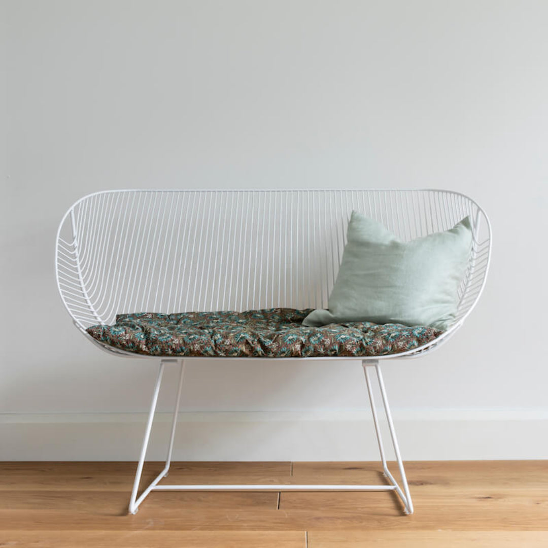 Orere Sofa in Stainless Steel White lifestyle view – Home Lab NZ