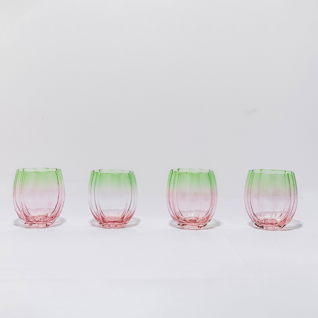 Petal Stemless Glass- Watermelon in Set of 4 – Home Lab NZ