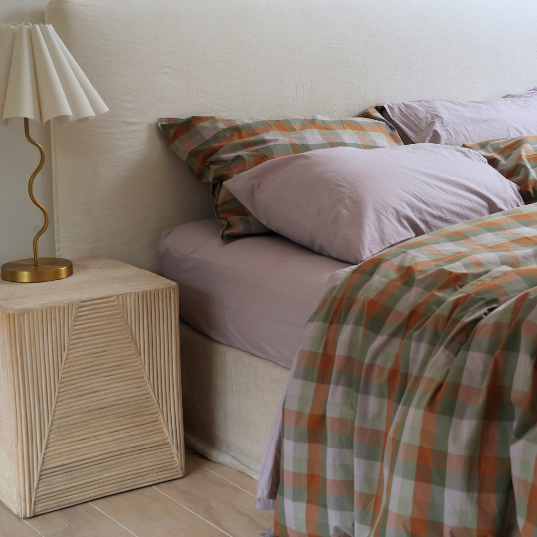 Stonewashed Cotton Sheet Set in Lavender – Home Lab NZ