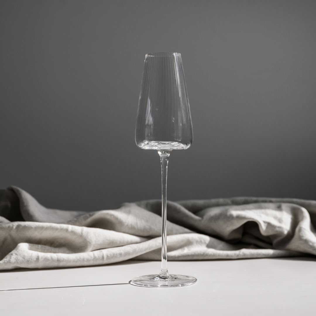 Melted Crystal Champagne Flute in Set of 4 – Home Lab NZ