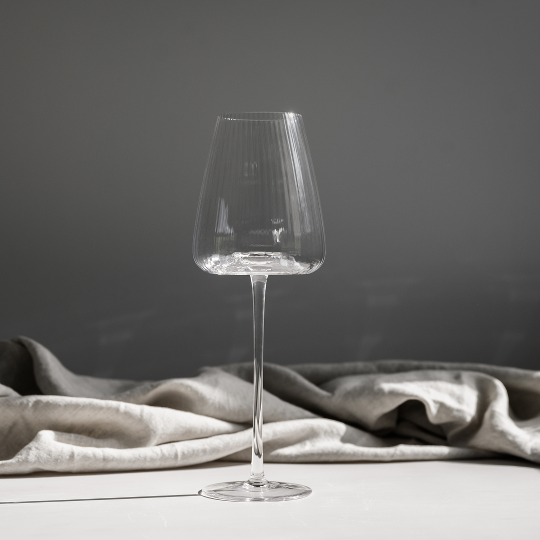 Melted Crystal White Wine Glass in Set of 4 – Home Lab NZ