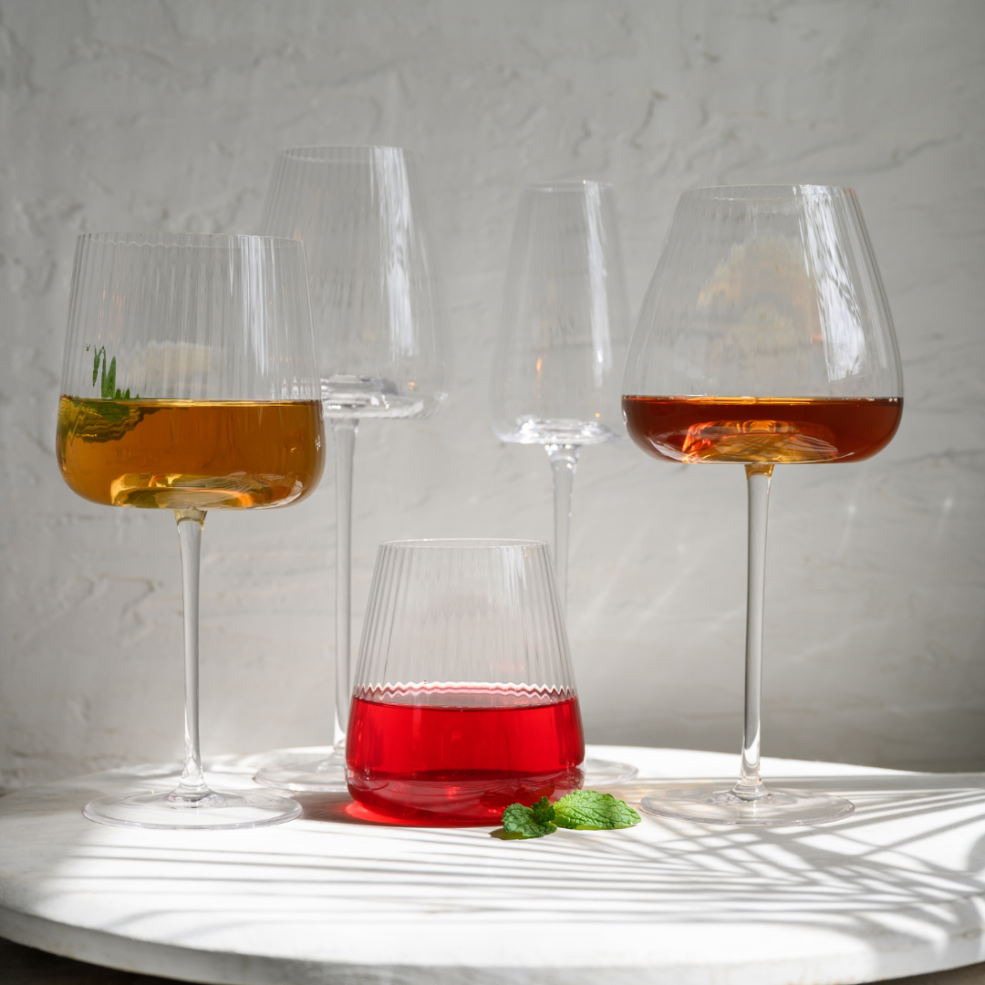 Melted Crystal Red Wine Glass in Set of 4 – Home Lab NZ