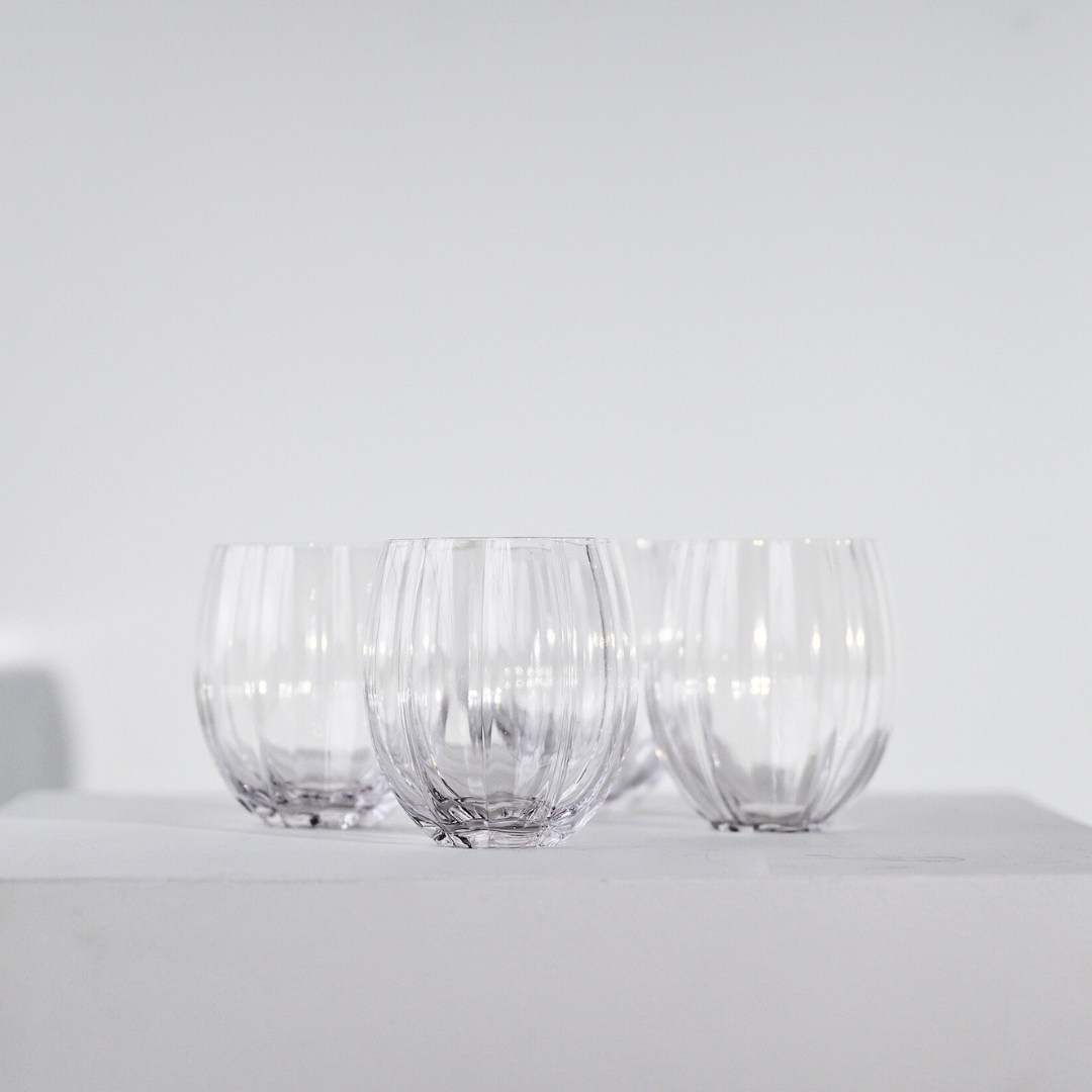 Petal Stemless Glass- Clear in Set of 4 – Home Lab NZ