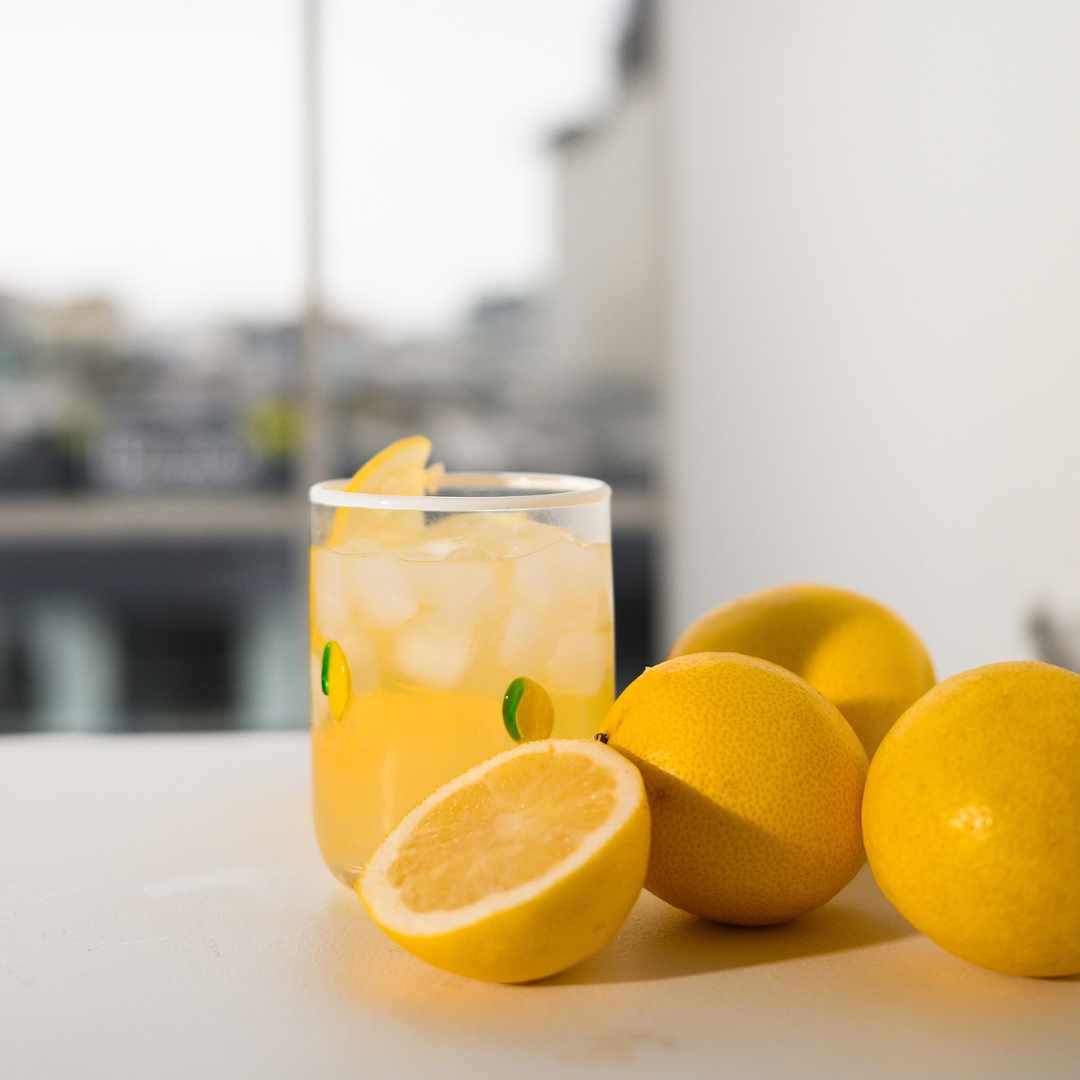 Lemon Icon Glass- Set of 4