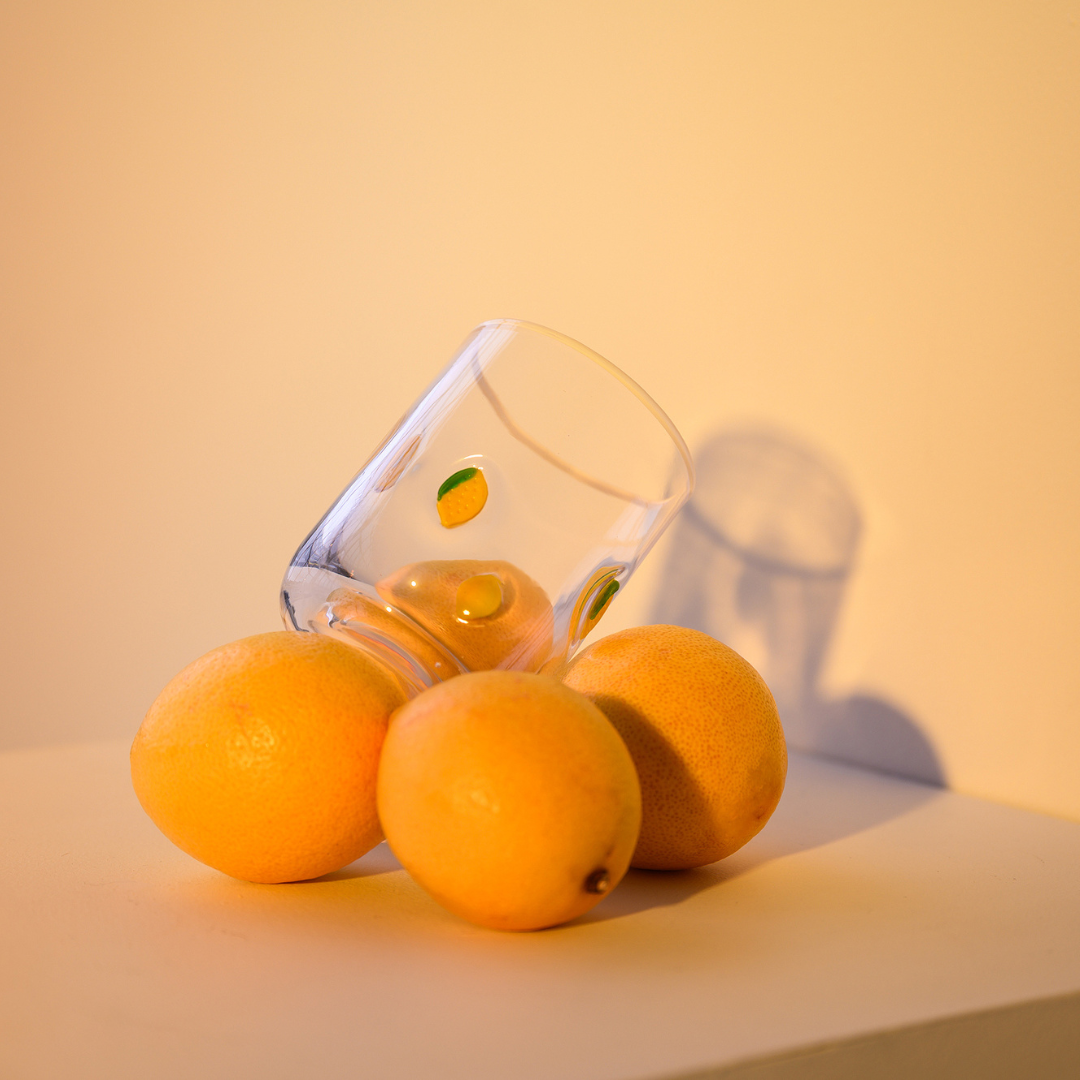 Lemon Icon Glass- Set of 4