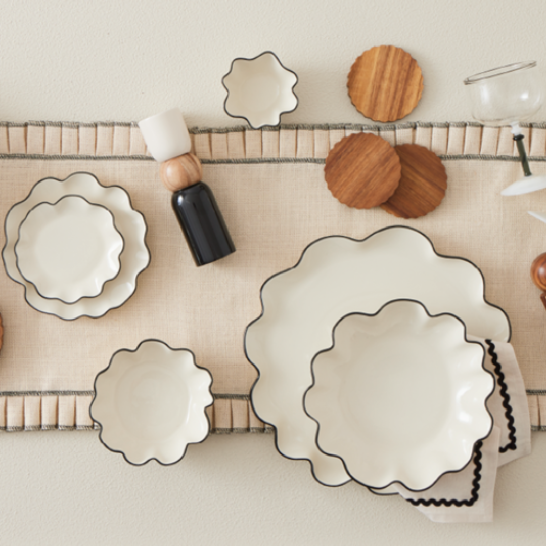 Winslow Ceramic Plate Ivory/Black