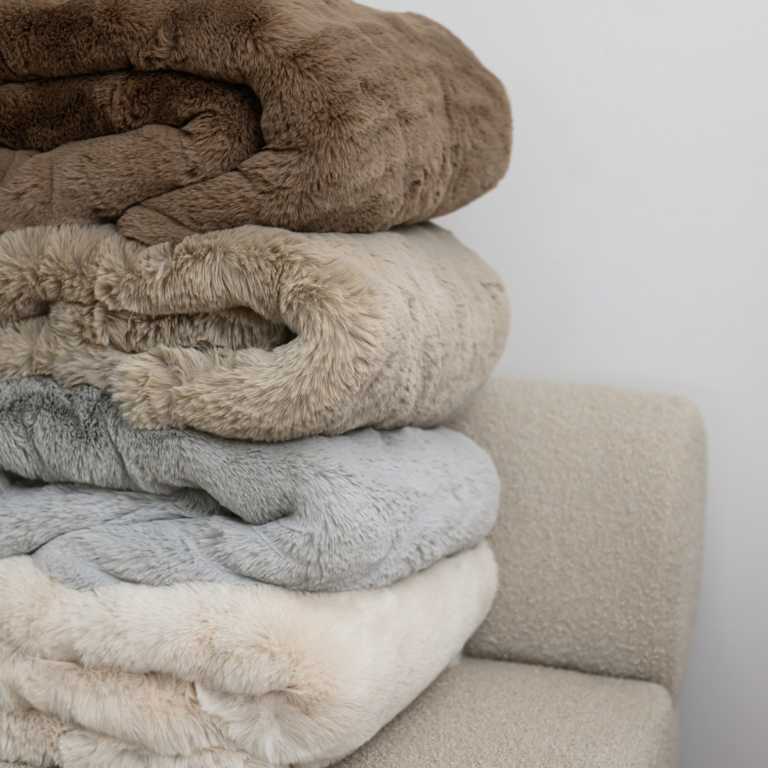 Vegan Fur Throw -Mocha