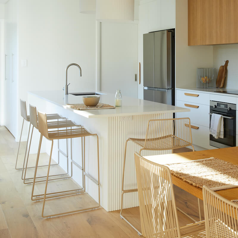 Devonport Chair in Putty lifestyle view – Home Lab NZ