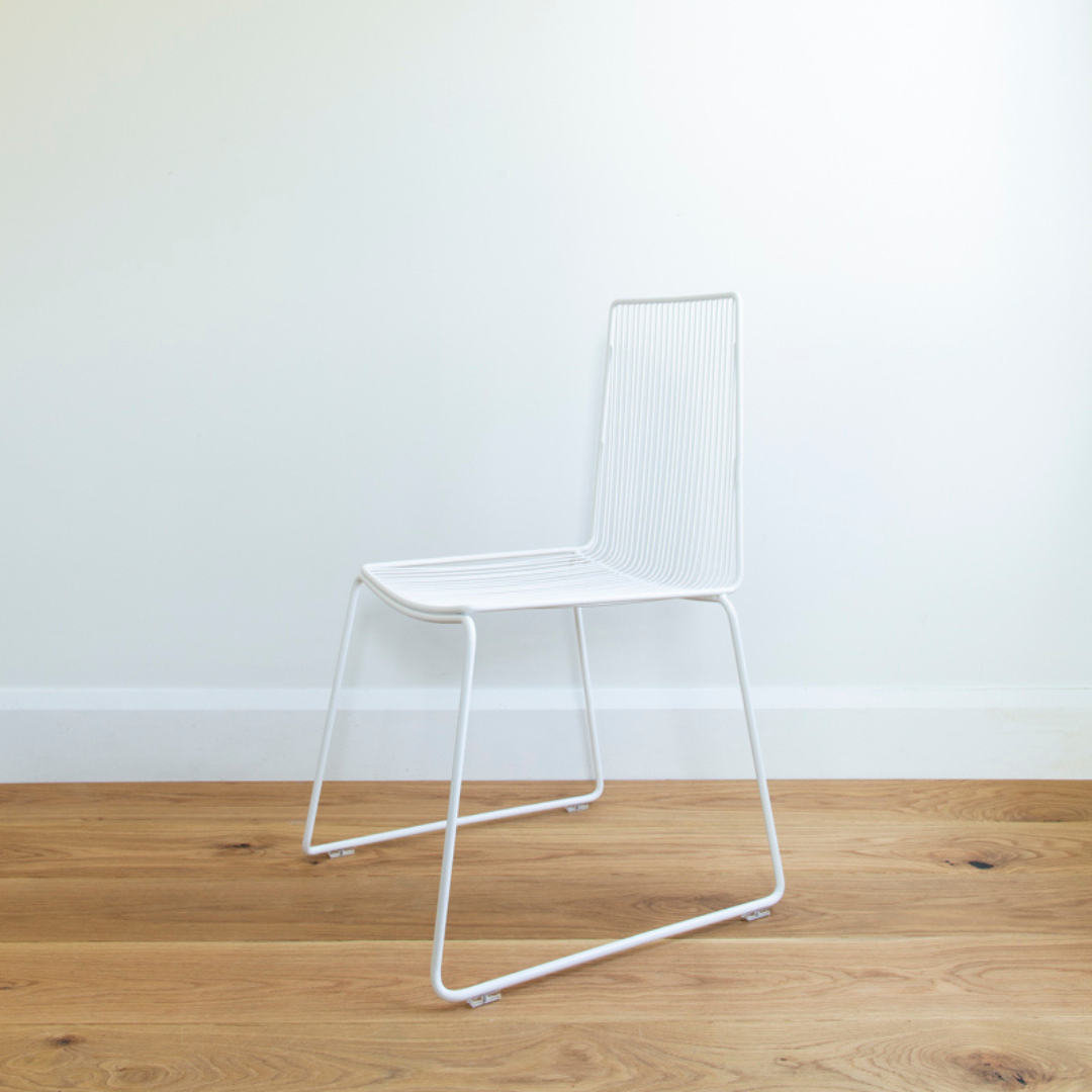 Devonport chair in white, close-up