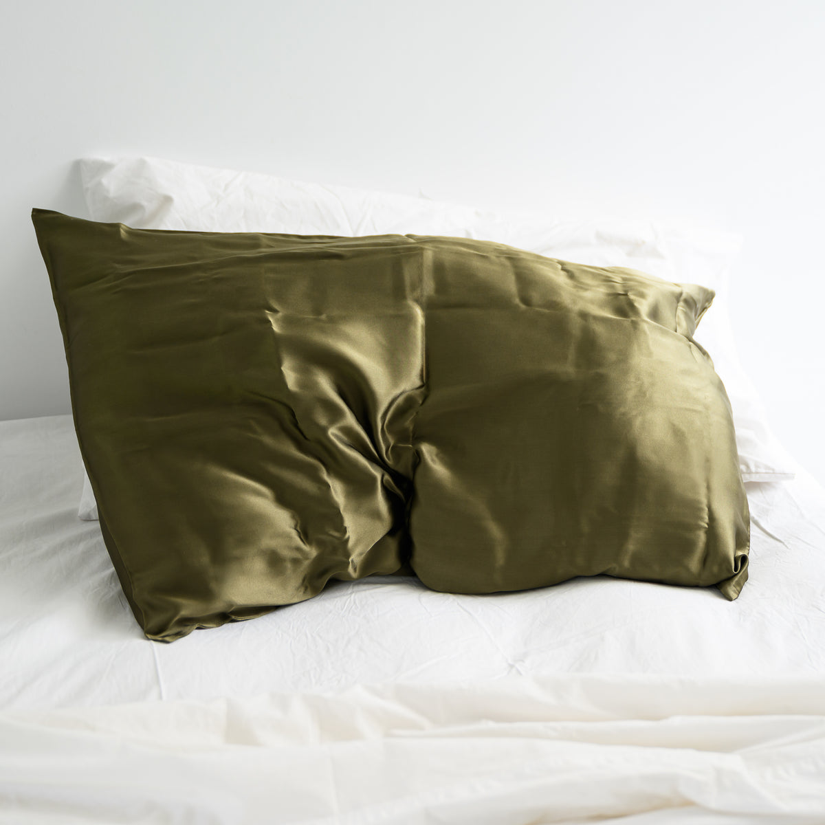100% Pure Silk Pillowcase - Olive