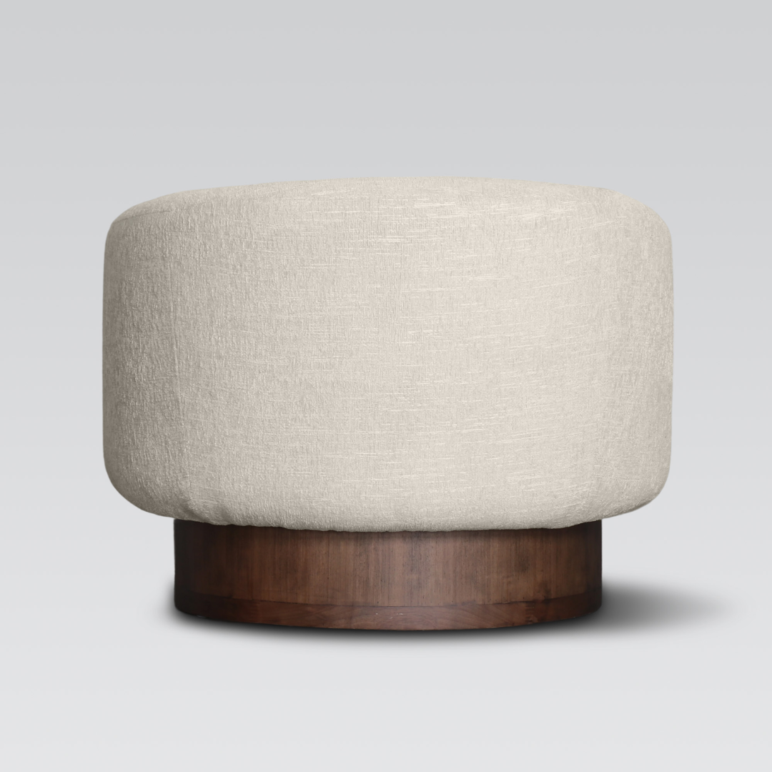 Rotterdam club chair in cream, close-up