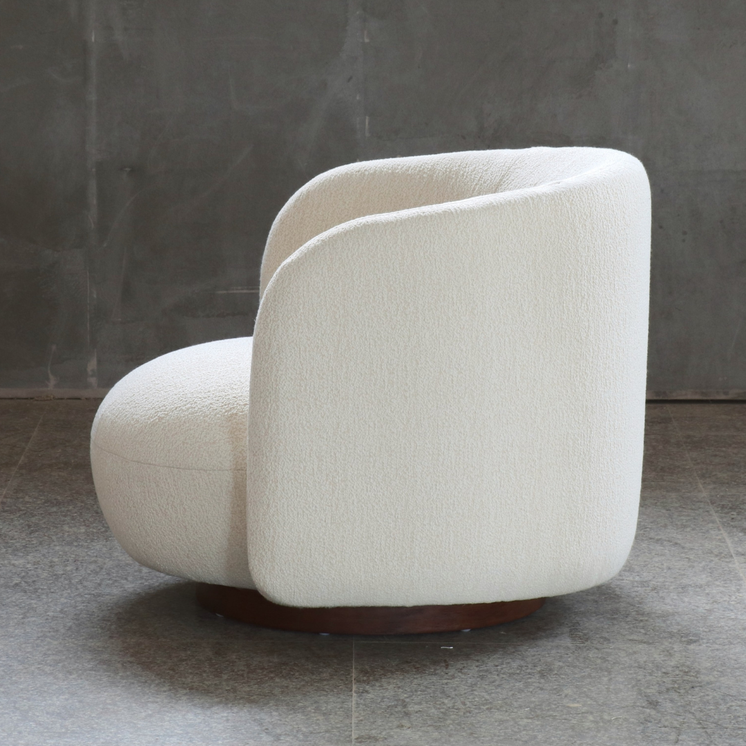 Form Boucle Swivel Chair detail – Home Lab NZ