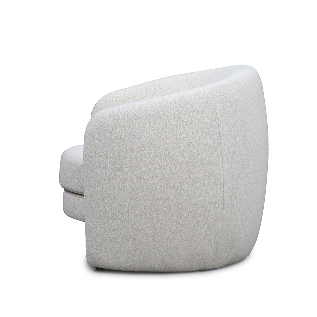 Boucle Wrap Chair close up – Home Lab NZ