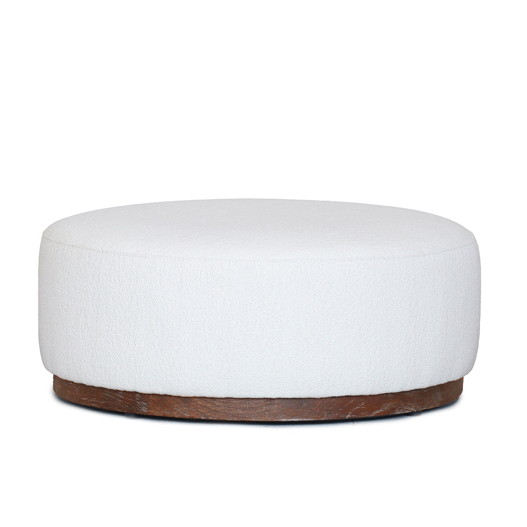 Round Boucle Ottoman Coffee Table – boucle ottoman | Home Lab