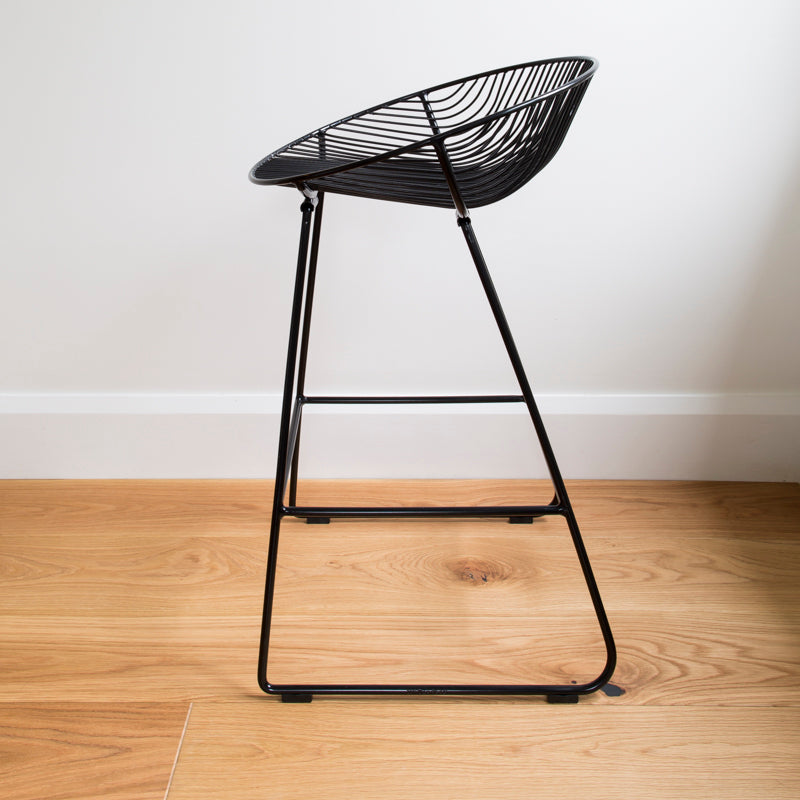 Rangitoto Stool in Black lifestyle view – Home Lab NZ