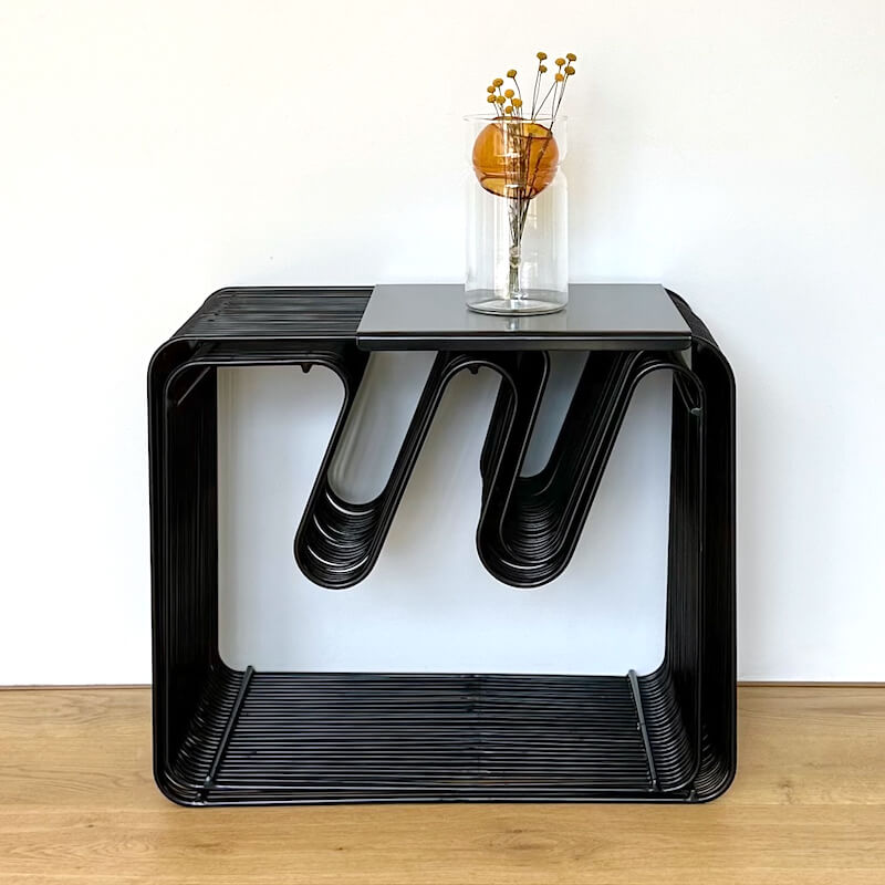 Bantay Nesting Table in Black detail – Home Lab NZ