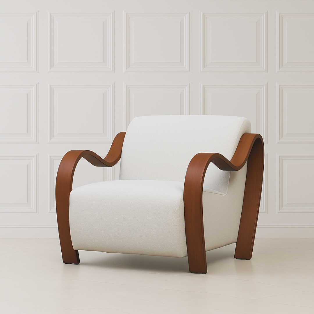 Clara Boucle Accent Chair – Home Lab NZ