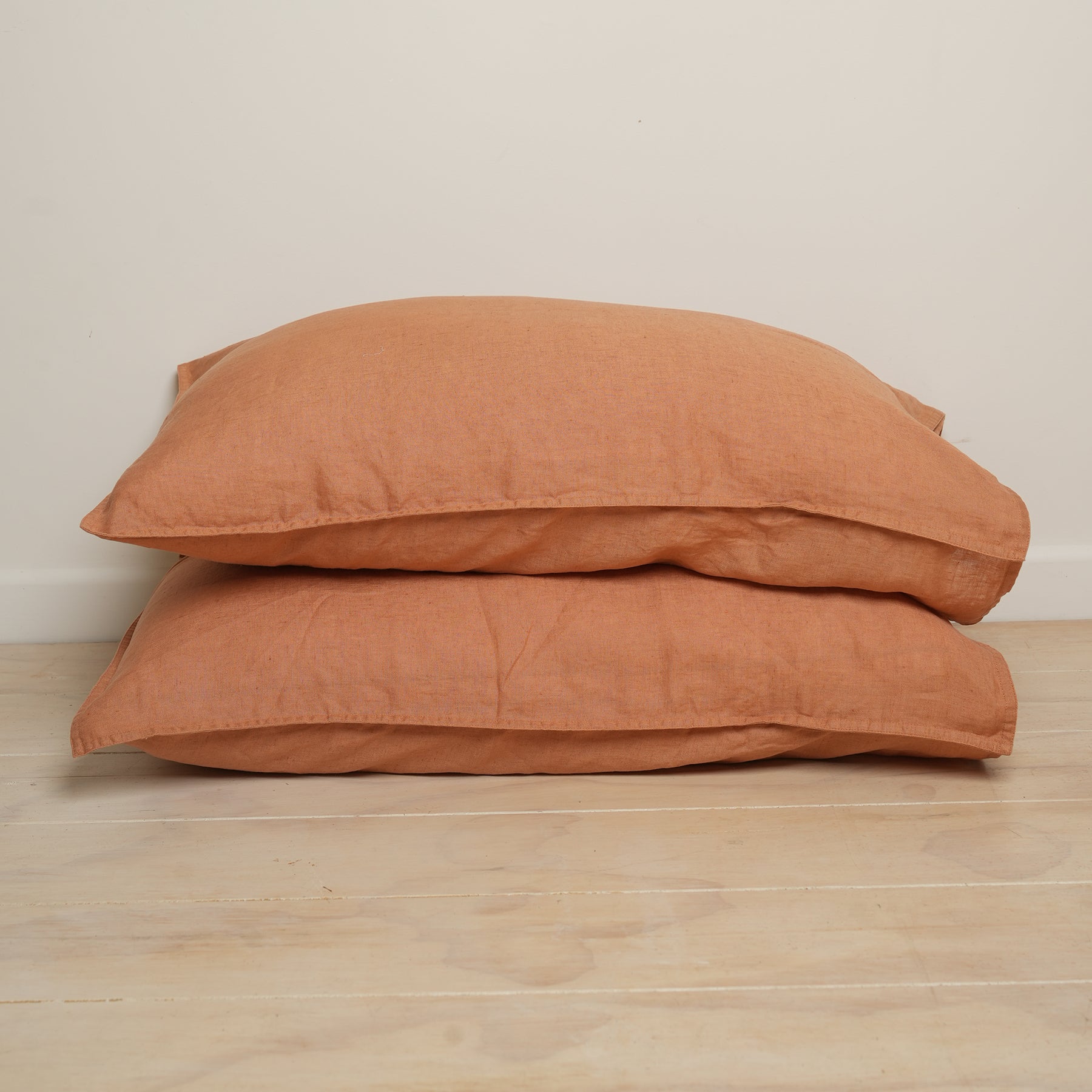 100% French Linen Pillowcase Pair- Hazelnut