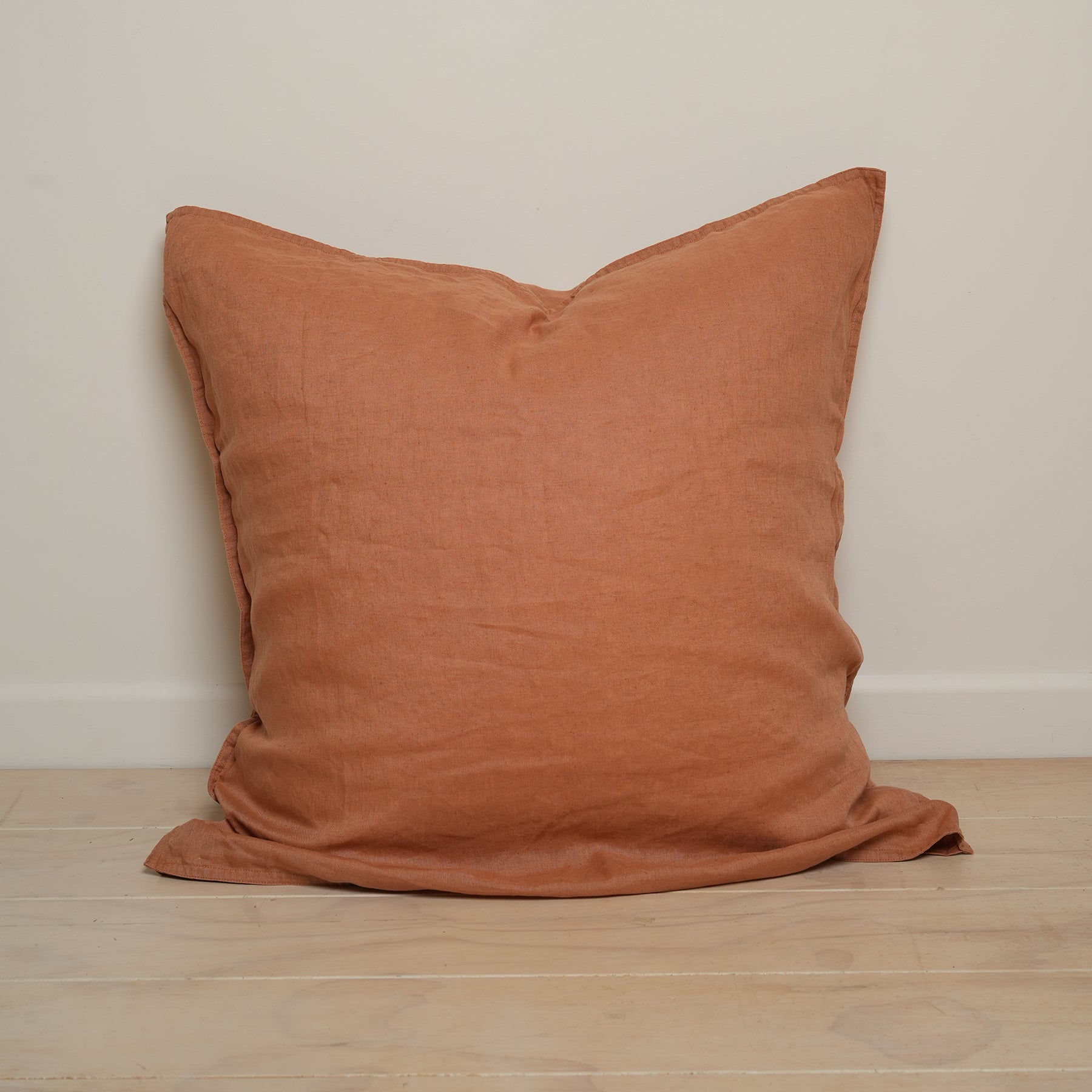100% French Linen Euro pillowcase- Hazelnut