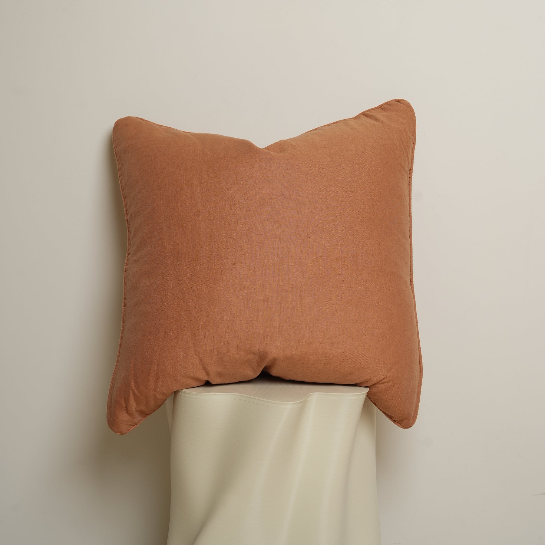 French Flax Linen Feather filled Cushion in Hazelnut – Home Lab NZ