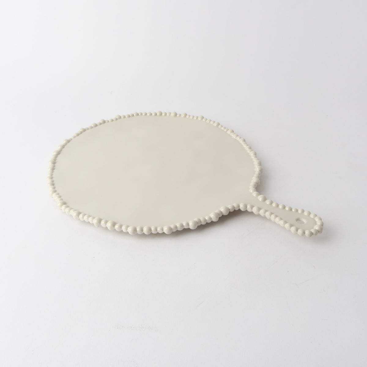Pearl Platter Handle Round - Sand