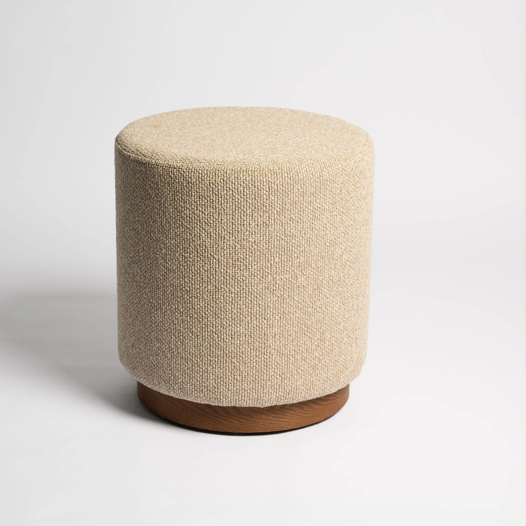 Hickory Small Ottoman – natural form ottoman | Home Lab