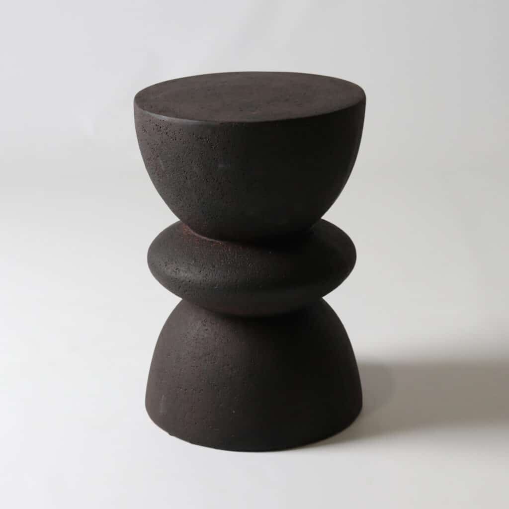 Fibreglass Hourglass Stool - Coffee