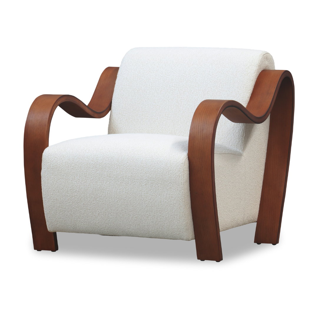 Clara Boucle Accent Chair detail – Home Lab NZ
