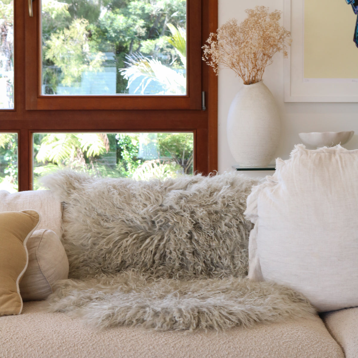 Tibetan Lambskin Rug- Fawn