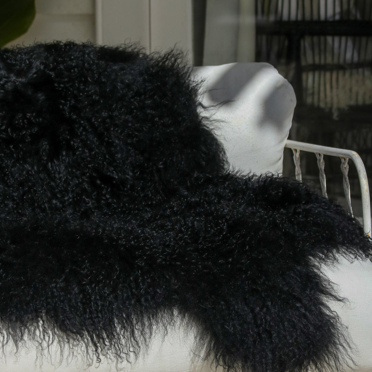 Tibetan Lambskin Rug - Black