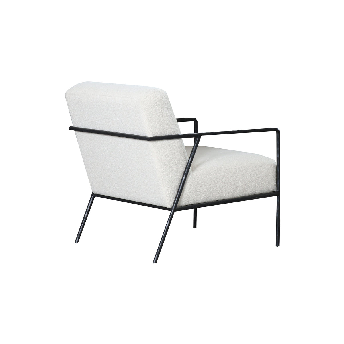 Slim Frame Boucle Chair side view – Home Lab NZ