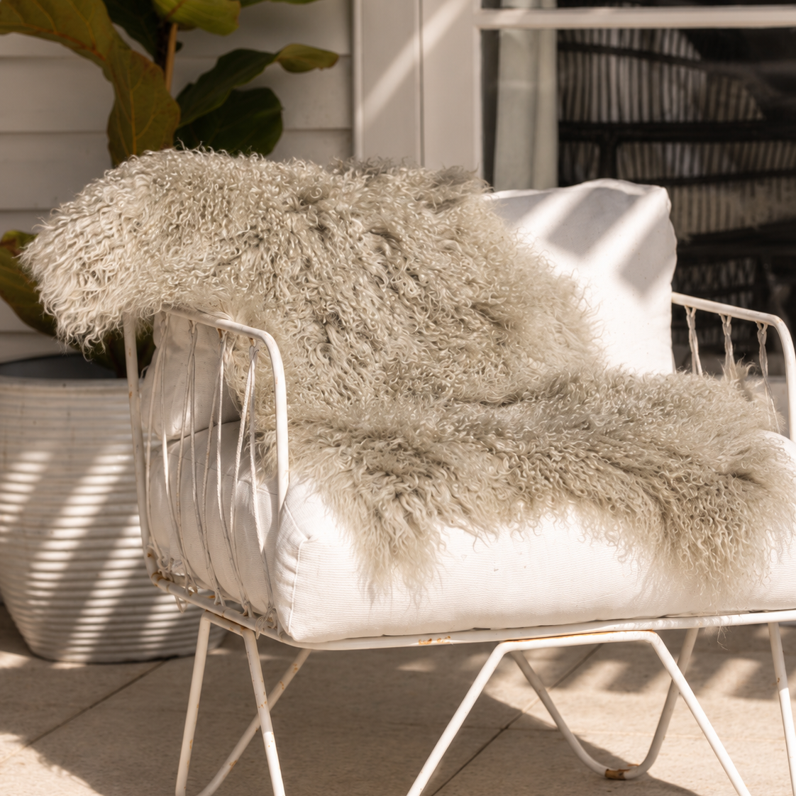 Tibetan Lambskin Rug- Fawn