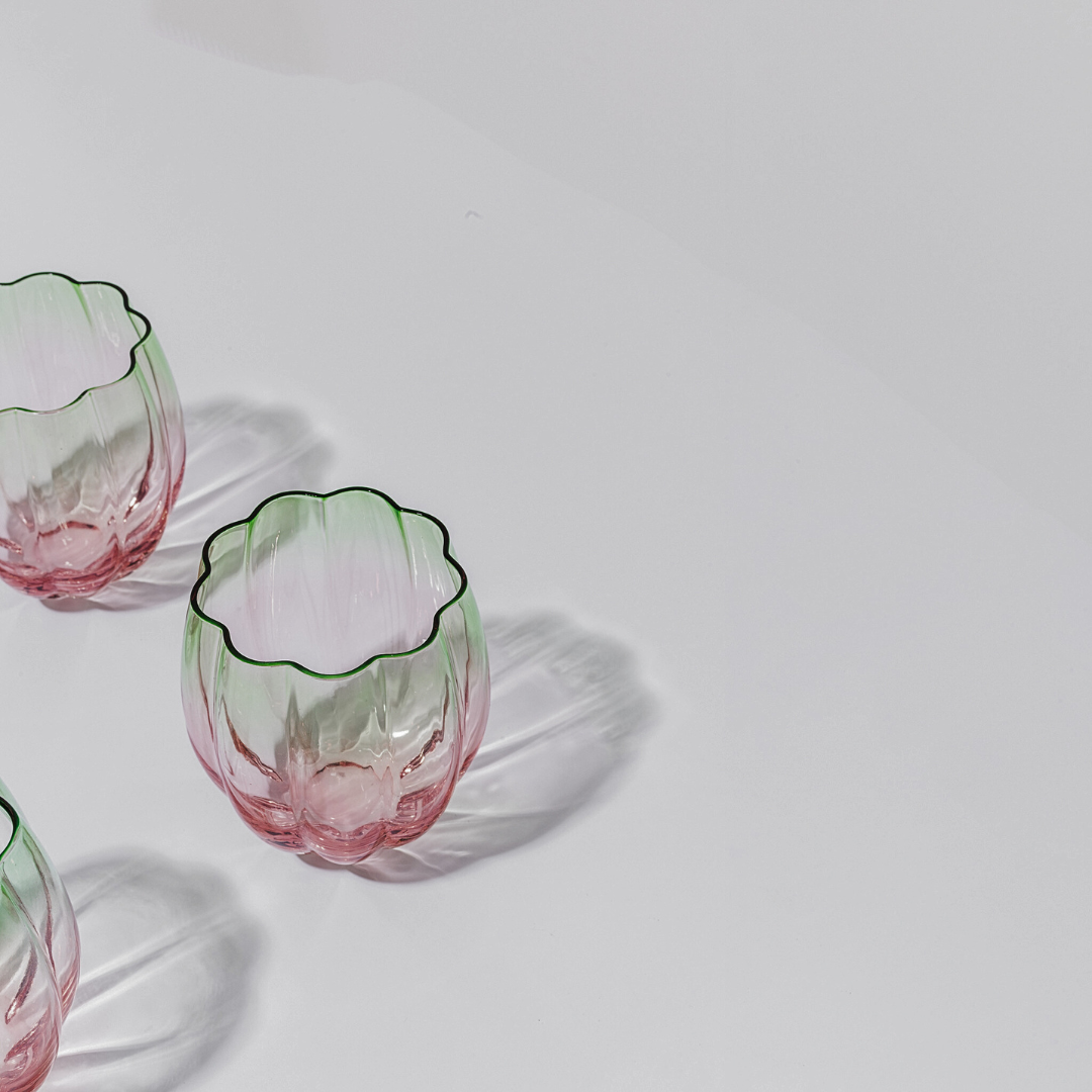 Petal Stemless Glass- Watermelon in Set of 4 – Home Lab NZ