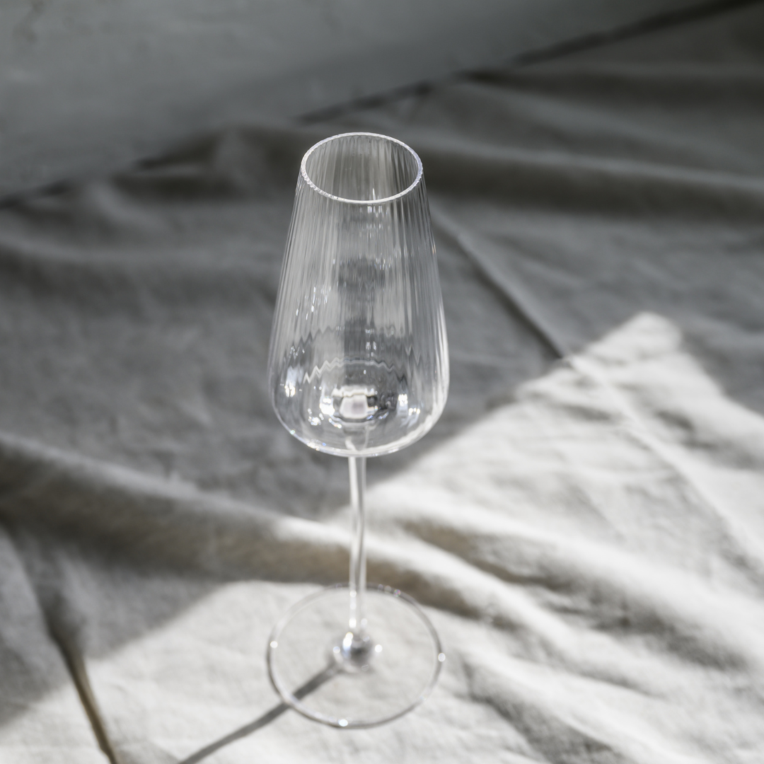 Melted Crystal Champagne Flute in Set of 4 – Home Lab NZ