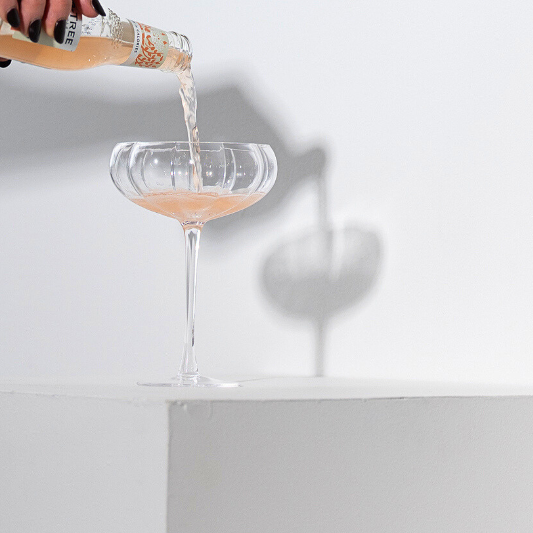 Petal Cocktail Glass- Clear- Set of 4