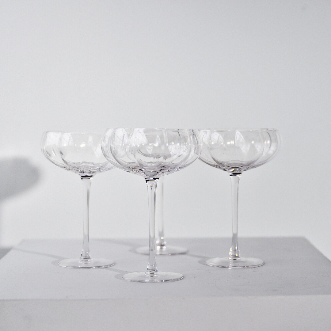 Petal Cocktail Glass- Clear- Set of 4