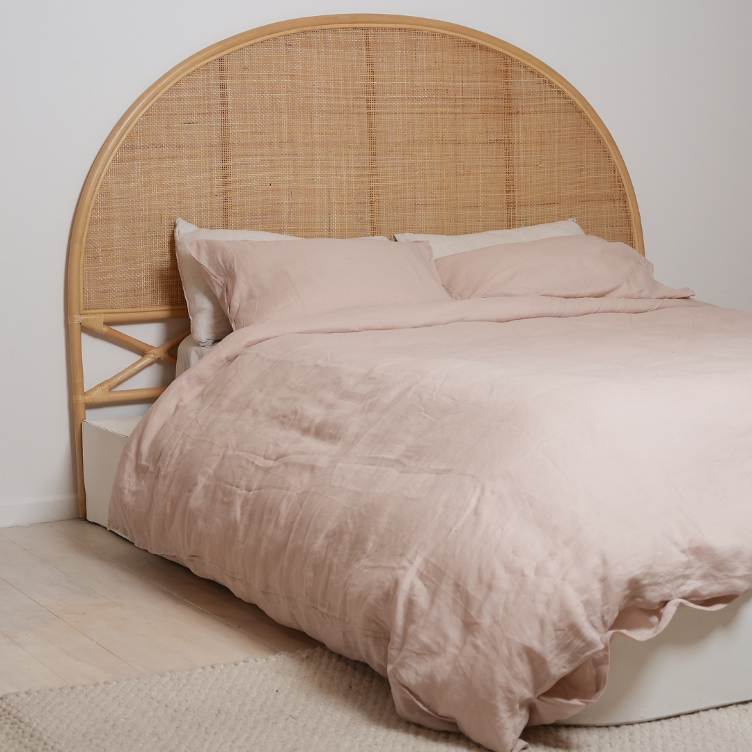 100% French Flax Linen Duvet Cover Set - Latte