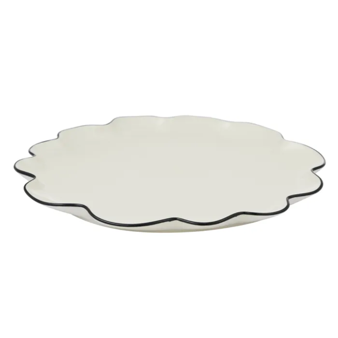 Winslow Ceramic Plate Ivory/Black