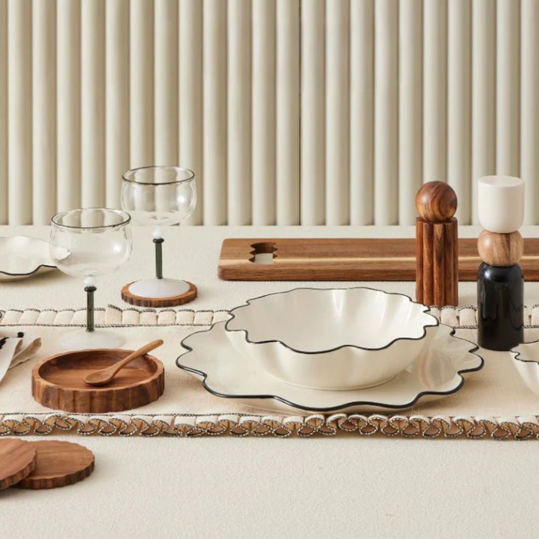 Winslow Ceramic Plate Ivory/Black