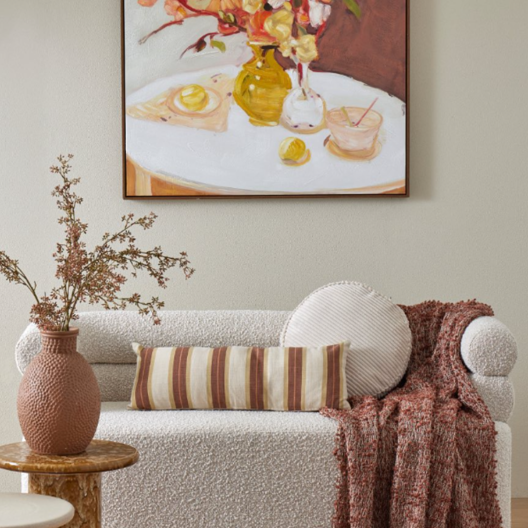 Palma Lumbar Cushion Russet/Natural