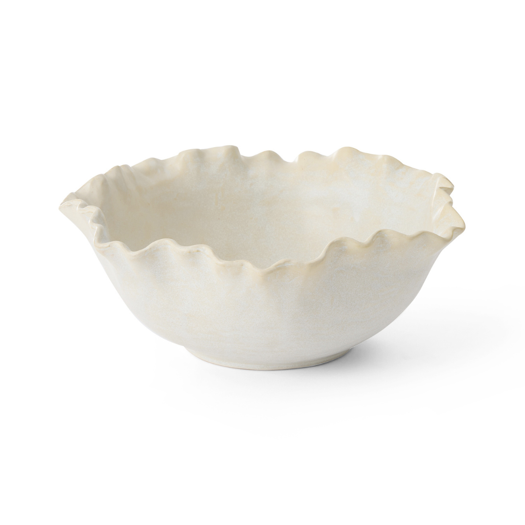 LAGOON IVORY GLAZED BOWL