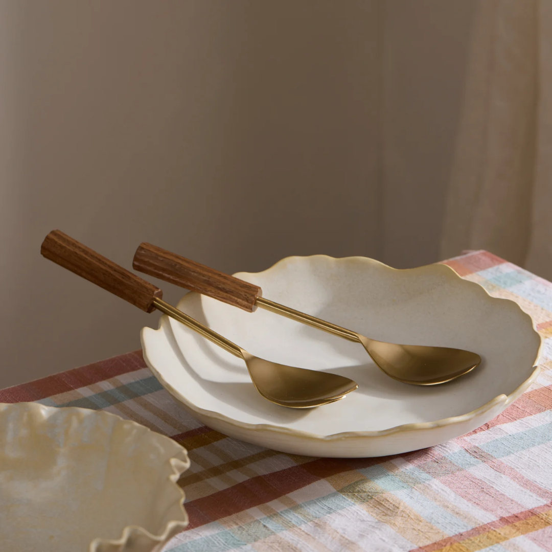 LAGOON IVORY GLAZED DISH