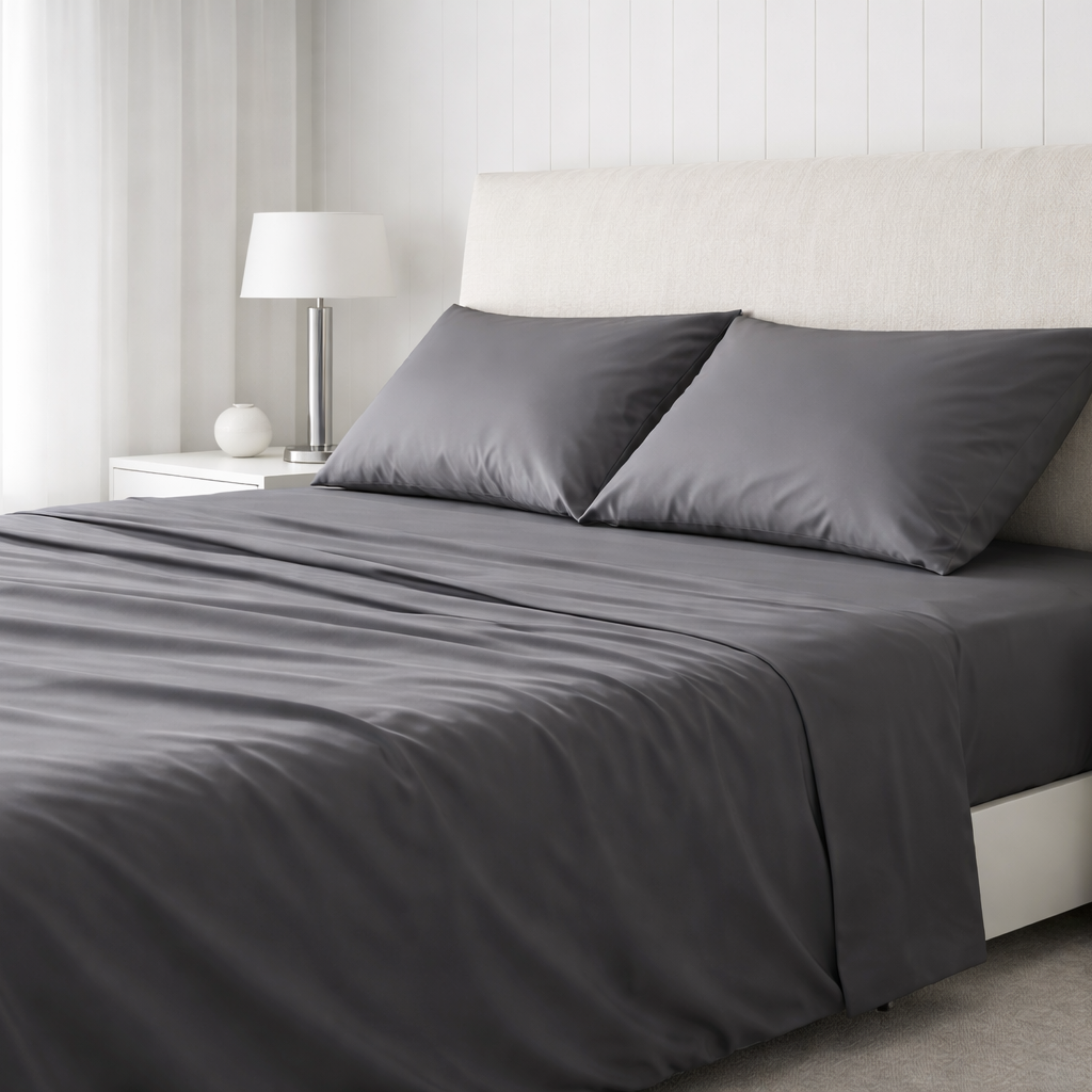 Cotton Soft Luxe 500TC Sheet Set in Shadow Grey – Home Lab NZ